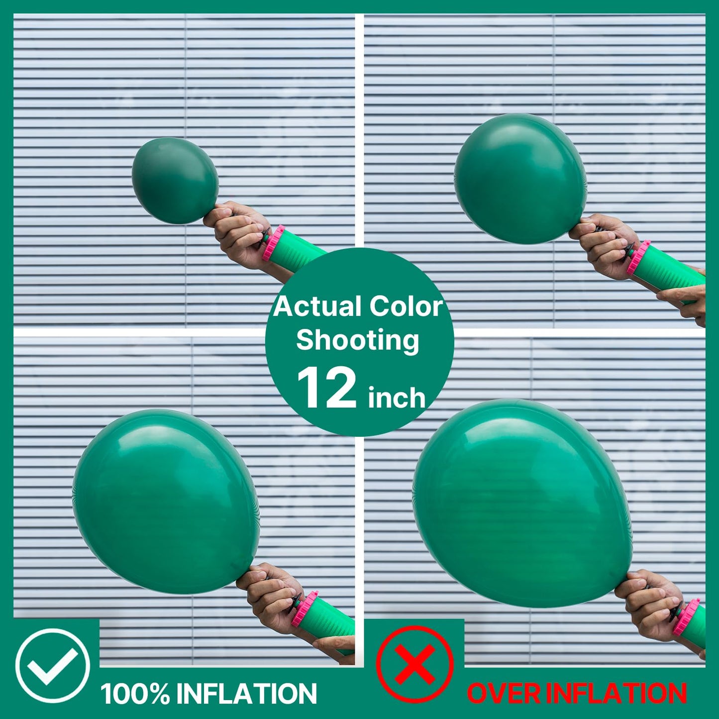 PartyWoo Dark Green Balloons 140pcs Different Sizes Pack of 18 12 10 5 Inch Emerald Hunter Forest Green Boho Neutral Balloon Arch Kit for Jungle Dinosaur Theme Birthday Party Decorations Green-F14