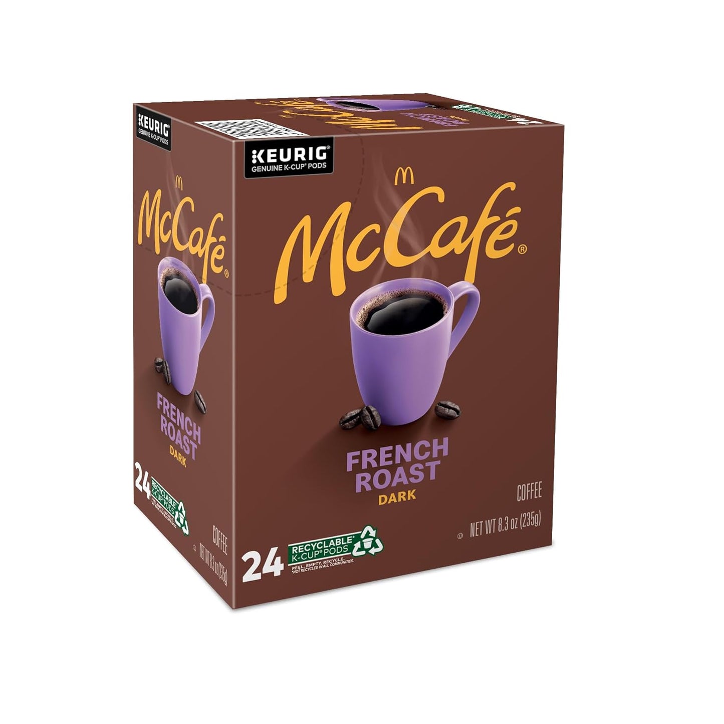 McCafe French Roast Coffee K-Cup Pods - Dark Roast, Single Serve, 96 Count (4 Packs of 24)