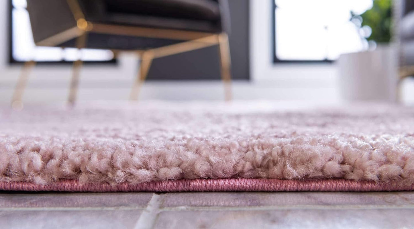Unique Loom Solo Collection Area Rug - Calabasas (2' 2" x 6' 7" Runner, Pink)
