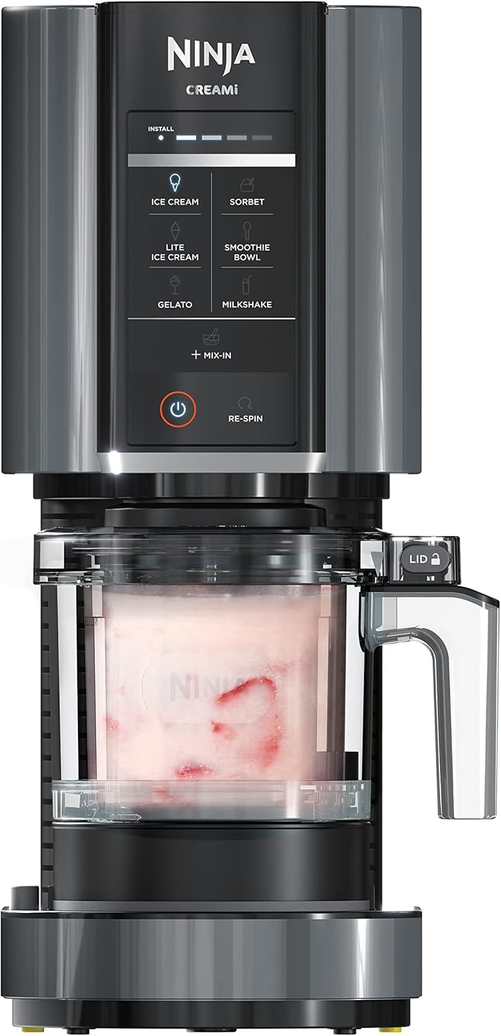 Ninja CREAMi Ice Cream Maker - 7-in-1 Versatile Machine for Ice Cream, Gelato, Sorbet & More | Black | Includes Dishwasher Safe 16 oz. Pint