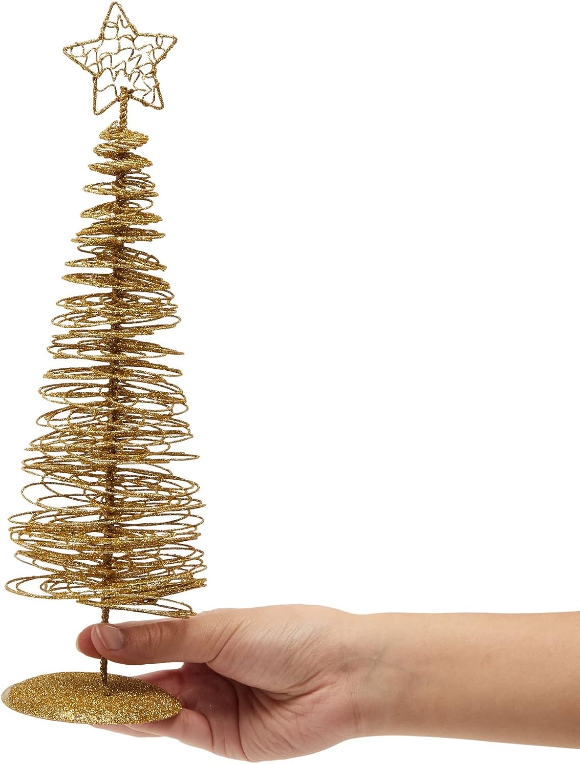 Juvale Tabletop Tree - 10.5-Inch Tall Gold Wire Decor - 2-Pack for Living Room & Office