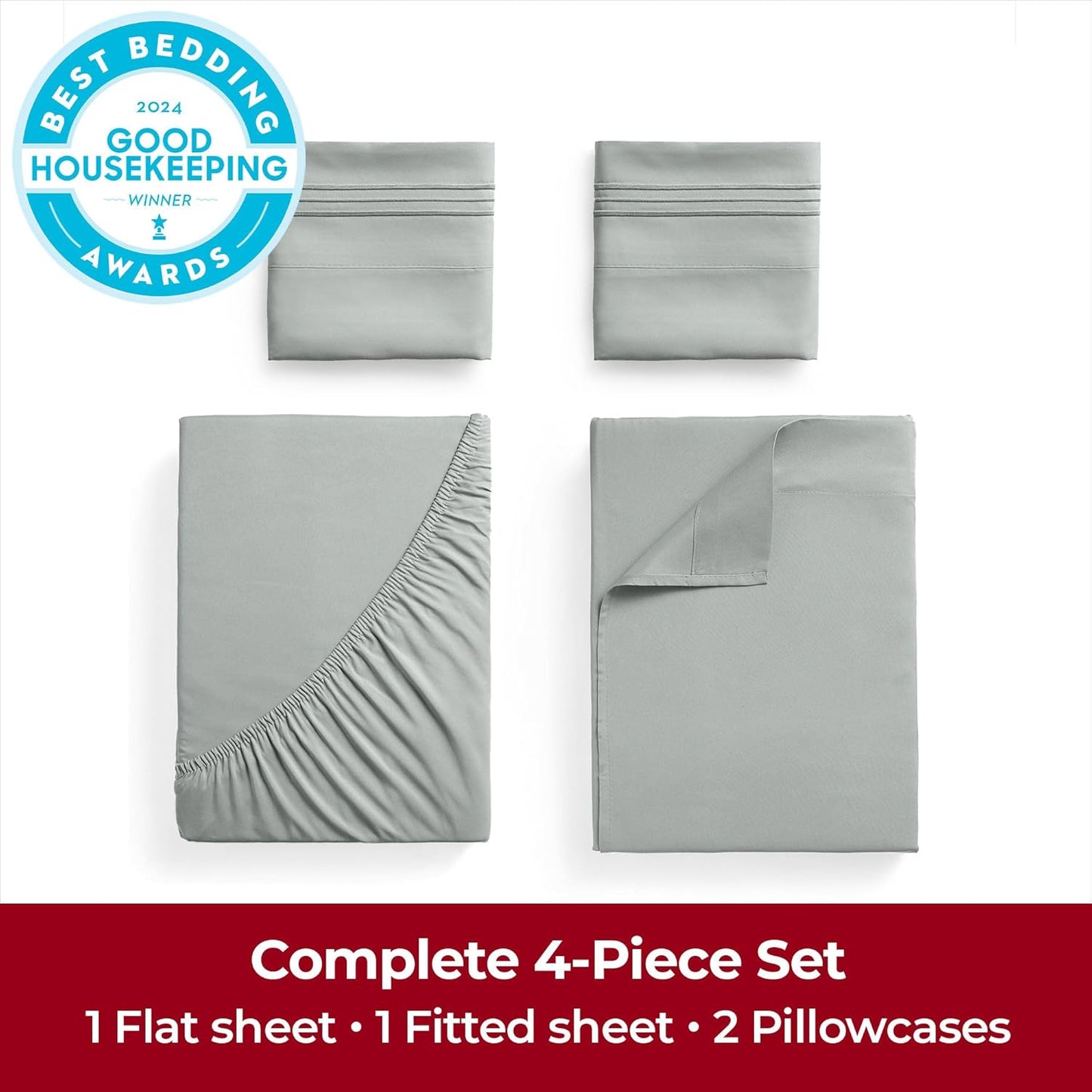 Mellanni Extra Deep King Sheets - Hotel Luxury Ultra Soft Cooling Bedding - Wrinkle & Fade Resistant (King, Spa Mint)