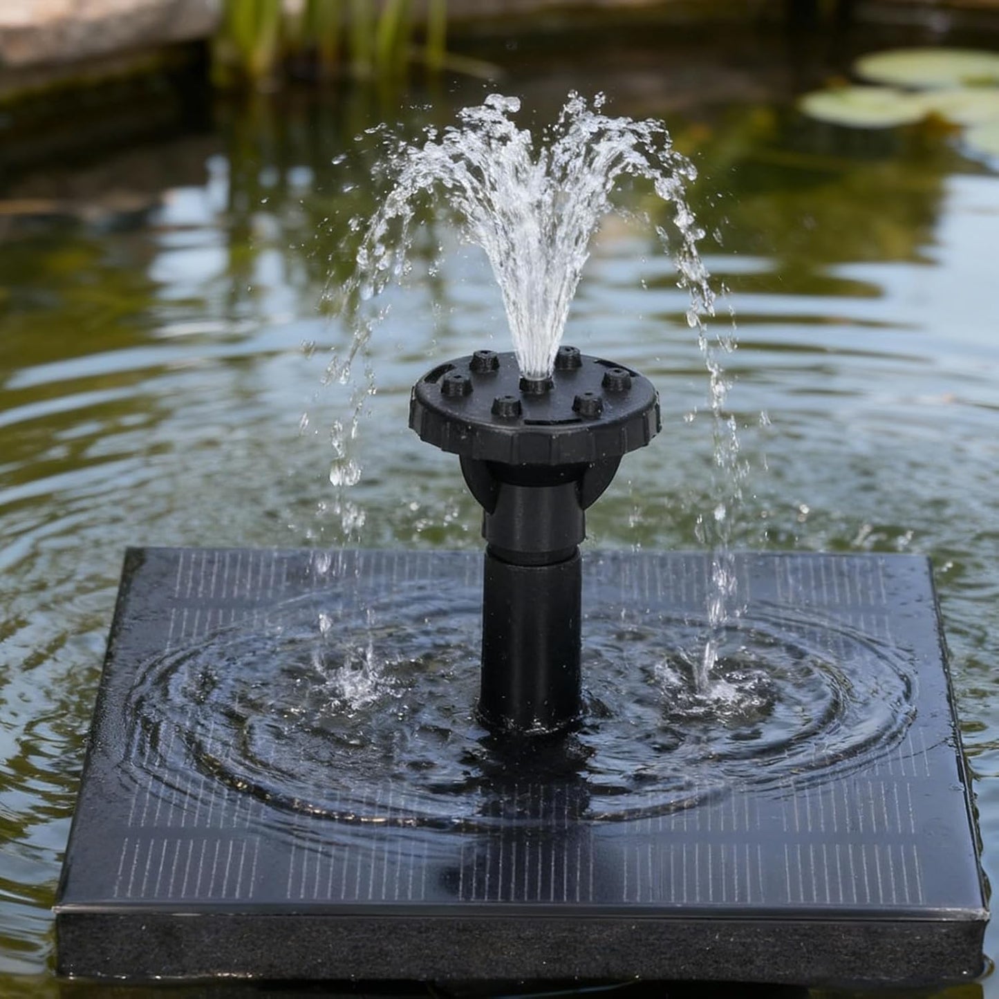 Skiennix Solar Fountain Pump - 7V 1.4W Monocrystalline Water Pump for Bird Baths & Gardens