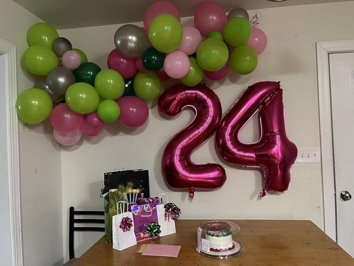 40 Inch Rose Purple Number 8 Balloon - Perfect for 8th Birthday Celebrations & Events
