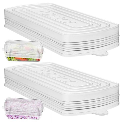 fullstar Silicone Stretch Lids for Fullstar Choppers & Mandoline Slicers – Reusable Food Covers for Storage – Flexible & Durable - Pack of 2