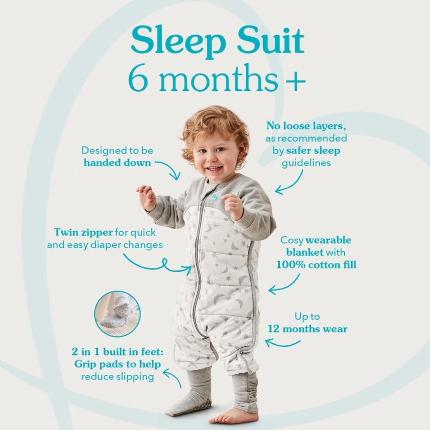 Love To Dream Baby Sleep Bundle - Swaddle UP Small & Medium Transition Swaddle | Organic Cotton Sleeveless Sleep Suit 6-12 Months, Gray