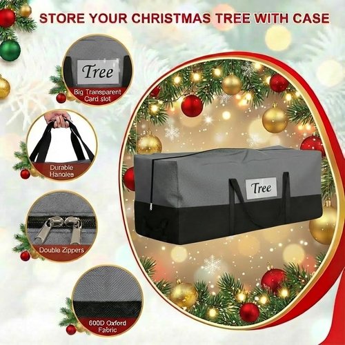 Christmas Tree Storage Bag by [Brand Name] - Heavy-Duty 600D Oxford for 8 Ft Trees | Durable Zipper & Reinforced Handles