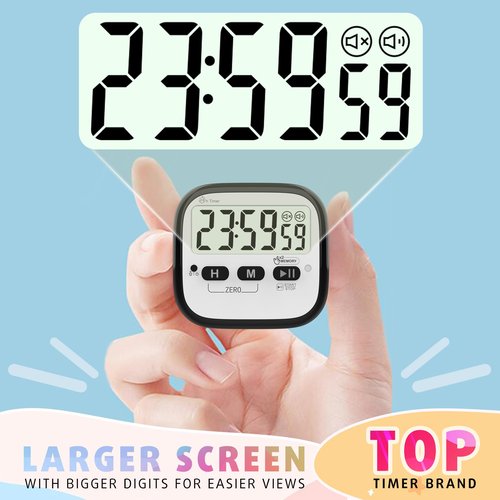 AyayaBoss 2-Pack Magnetic Kitchen Timers for Cooking, Digital Stop Watch Countdown Timer for Kids, Teachers, Classroom, Office, Exercise - Battery Included