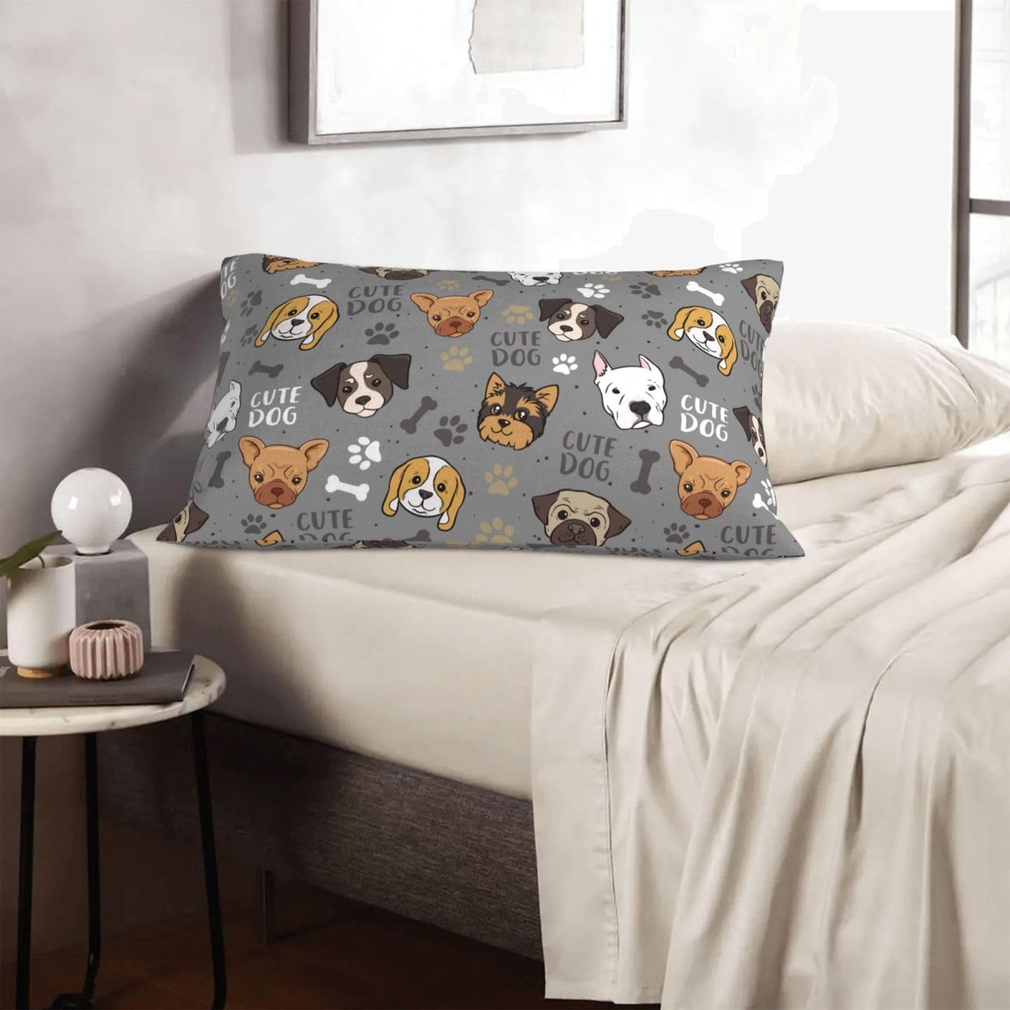 Pillow Cases Pillow Covers Standard Size Cute Dog Pillow case Pillow Protector, Soft,with Zipper Pillow case 20"x30"
