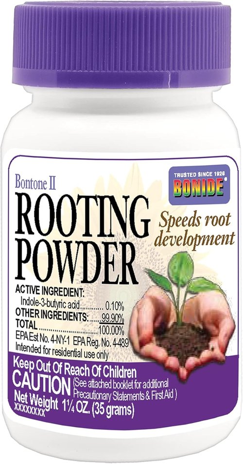 Bonide Bontone II Rooting Powder - 1.25 oz Ready-to-Use Dust for Faster Root Development in Houseplants