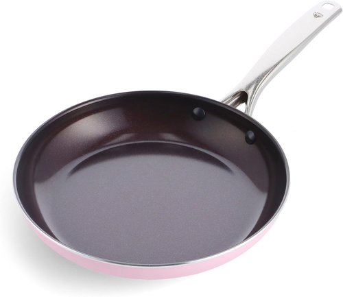 Blue Diamond Cookware 10" Diamond Infused Ceramic Nonstick Frying Pan - PFAS-Free & Dishwasher Safe, Pink