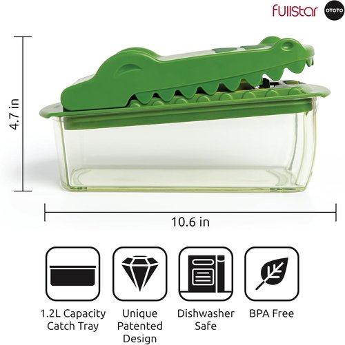 Fullstar Vegetable Chopper & Slicer - Multifunctional Crocodile Onion Cutter | Cool Kitchen Gadget