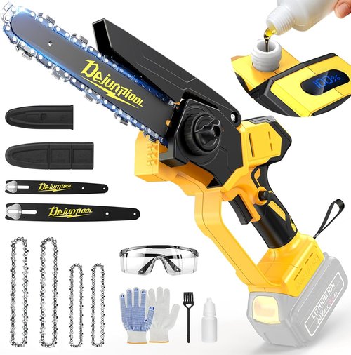 Dewalt Cordless Mini Chainsaw - 6 Inch & 8 Inch Brushless Electric Pruning Saw | Auto Oiler Included