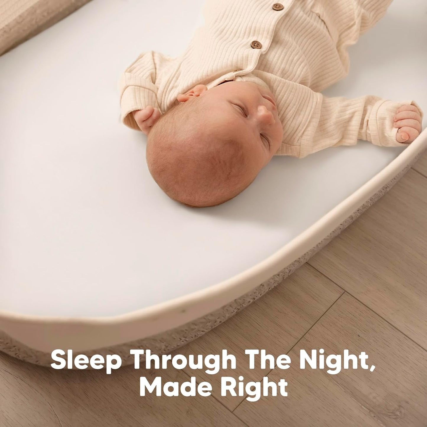 Skiennix Baby Bassinet Sheets - Soft Viscose Bamboo Fitted Sheets for 33x17 Mattresses | 2-Pack in Soft White