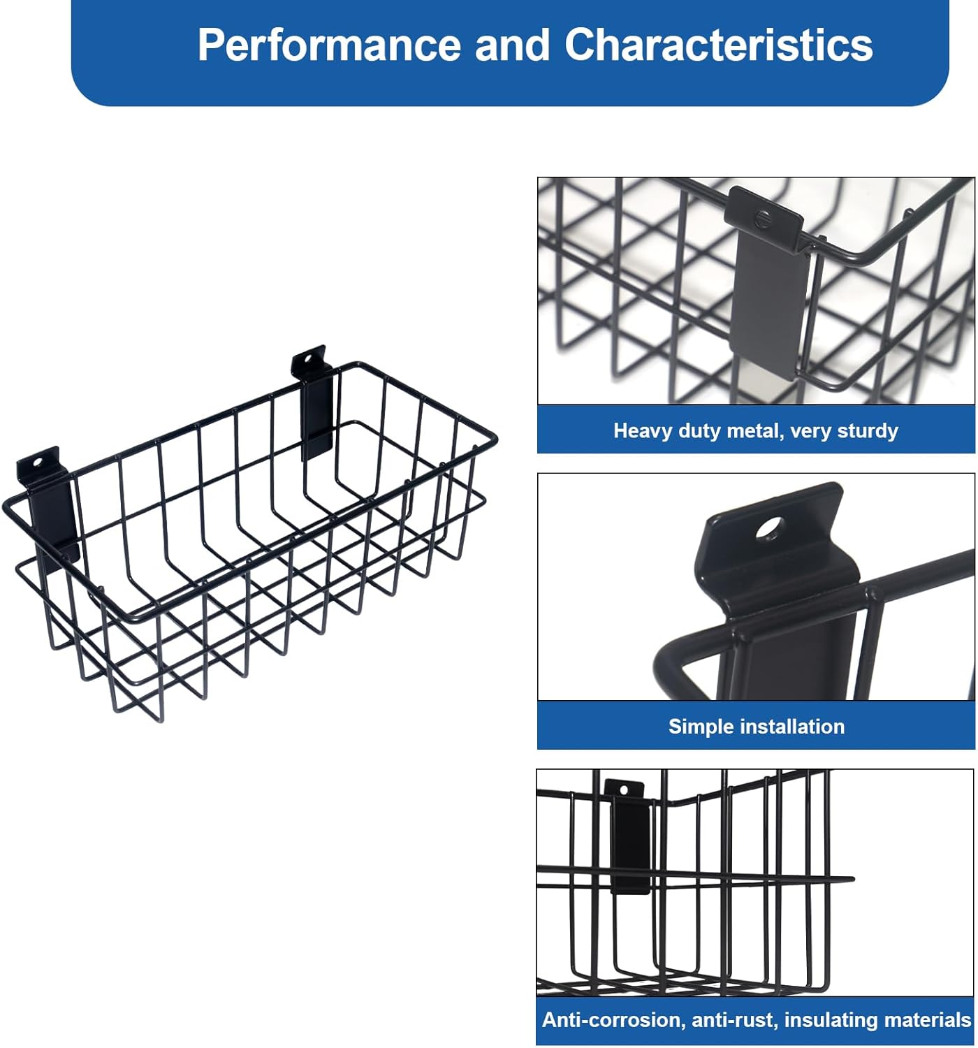 NeatiEase 29 PCS Slatwall Accessories Kit - Versatile Storage Solutions with Baskets & Heavy-Duty Hooks