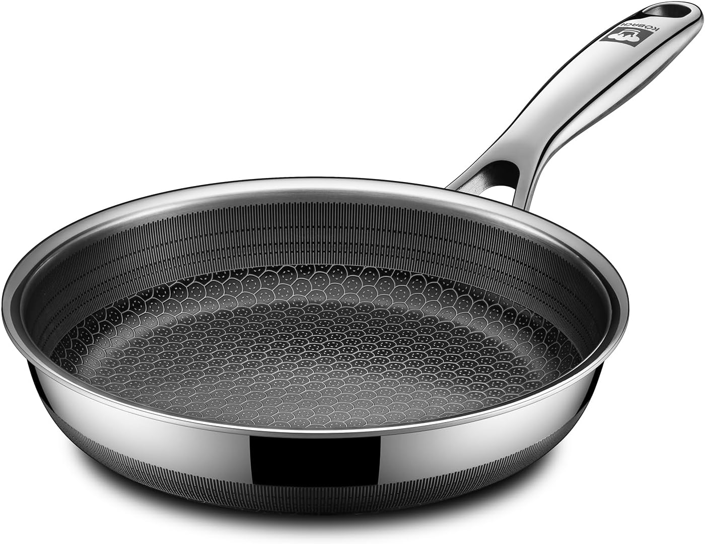 KOBACH 8-Inch Nonstick Frying Pan - Dishwasher Safe Stainless Steel Skillet for Induction & Gas Stoves