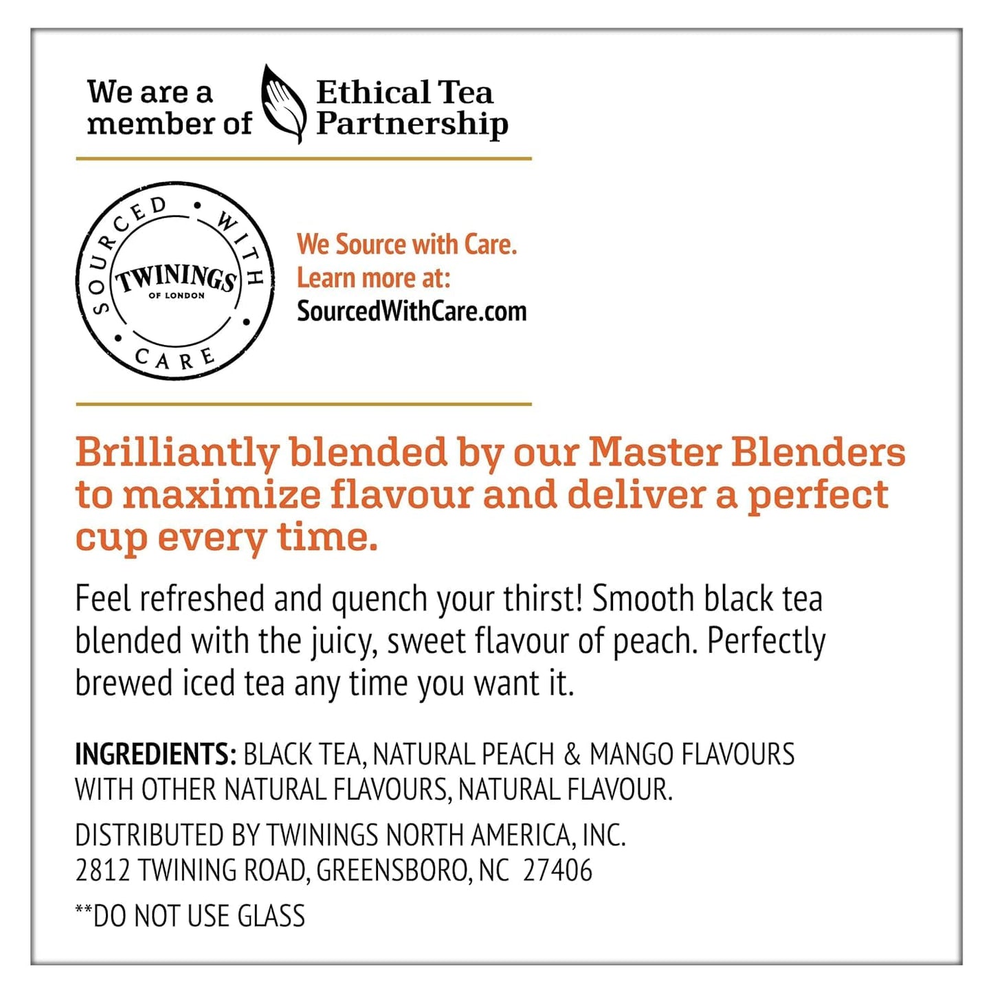 Twinings Brew Over Ice Peach Black Iced Tea K-Cup Pods - Caffeinated, 24 Count for Keurig