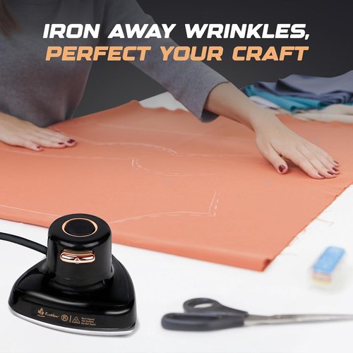 EcoNour Mini Travel Iron & Steamer - Compact Design with Temperature Control & Non-Stick Soleplate