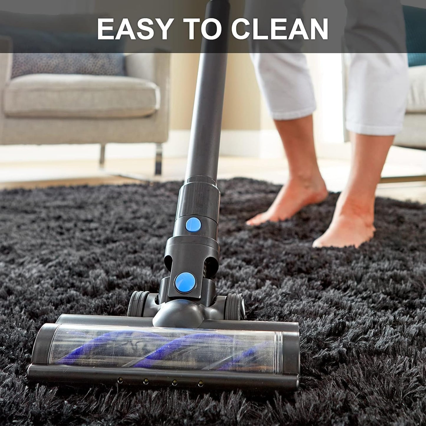 Ophanie 7x10 Black Area Rug - Soft Shag Carpet for Living Room & Nursery | Fluffy Indoor Decor