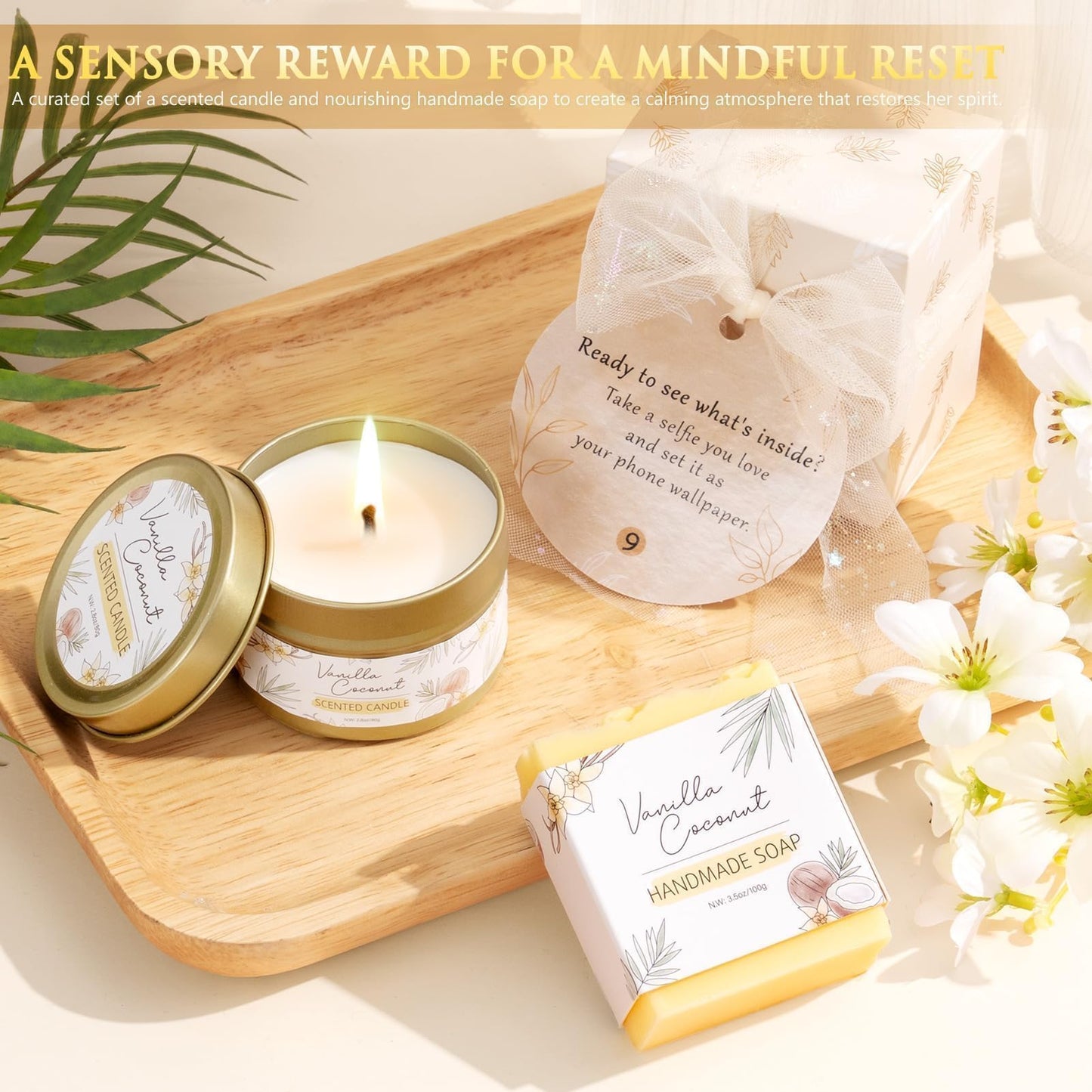 Qinline SPA Gifts for Women & Teen Girl – 10 PCS Mothers Day Birthday Gift Basket, Luxury Self Care Home Bath Set for Relaxing, Get Well Soon Care Package & Pampering Gifts for Her Friend Daughter Mom