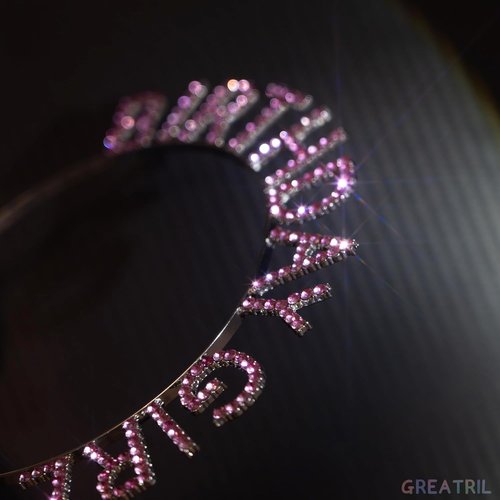 GREATRIL Pink Birthday Girl Tiara & Sash Set - Perfect Princess Party Accessories for Her
