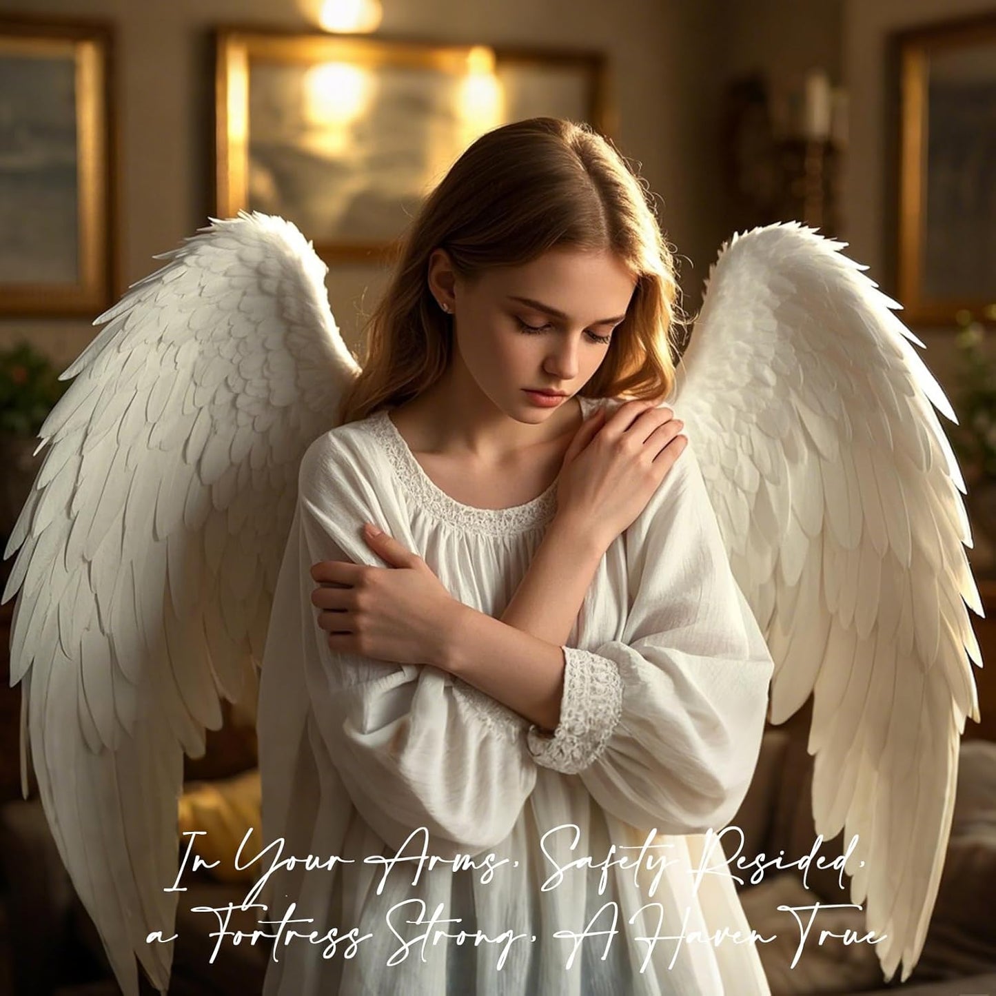 NAN ZAI NAN FANG Sympathy Angel Figurine - Hand-Painted Resin Statue for Loss of Loved Ones | Home Decor Gift
