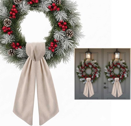 Brulap Wreath Sash - 2 Pack 55 Inch Ribbon for Wedding, Baby Shower & Christmas Decor