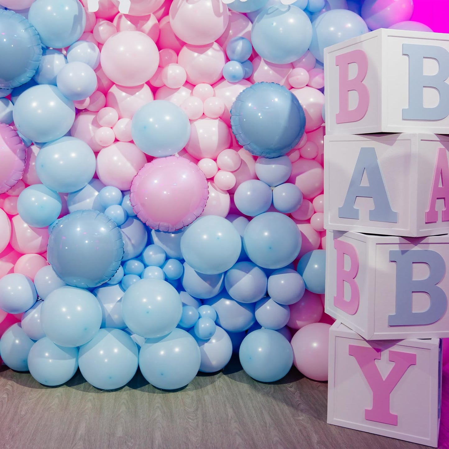 RUBFAC Pink Balloons 129pcs Light Pastel Pink Balloon Different Sizes 18 12 10 5 Inch for Garland Arch Mother's Day Birthday Party Baby Shower Gender Reveal Wedding Anniversary Easter Decoration