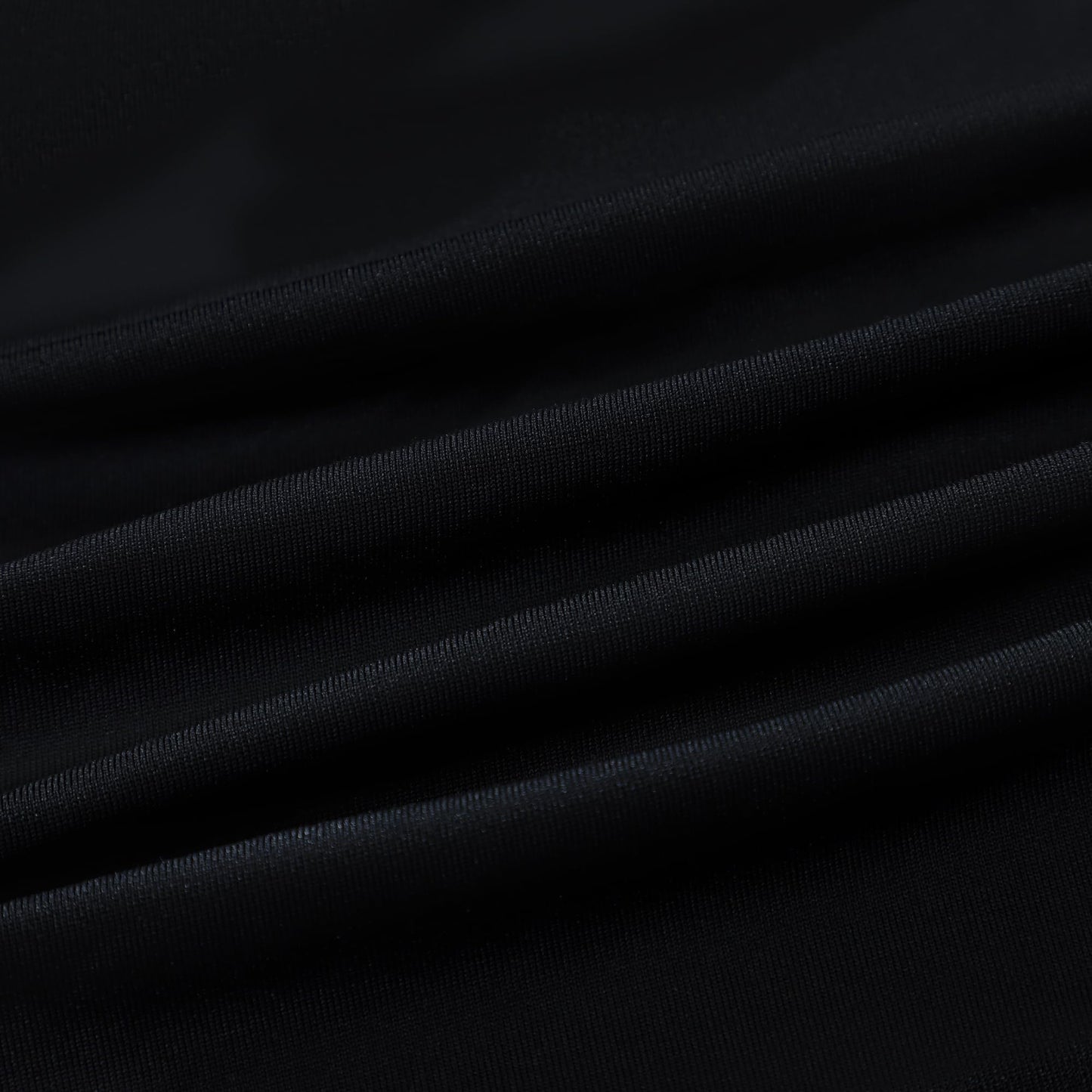 NEWISHER Round Fitted Table Cover Spandex Stretch Tablecloth Black Table Top Cover with Elastic Edged for Dining Picnic Patio 60 inch