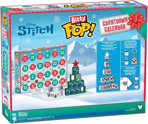 Funko Pop! Bitty Countdown Calendar - Stitch Holiday Surprise - 24 Collectible Vinyl Mini Figures | Perfect Gift for Kids
