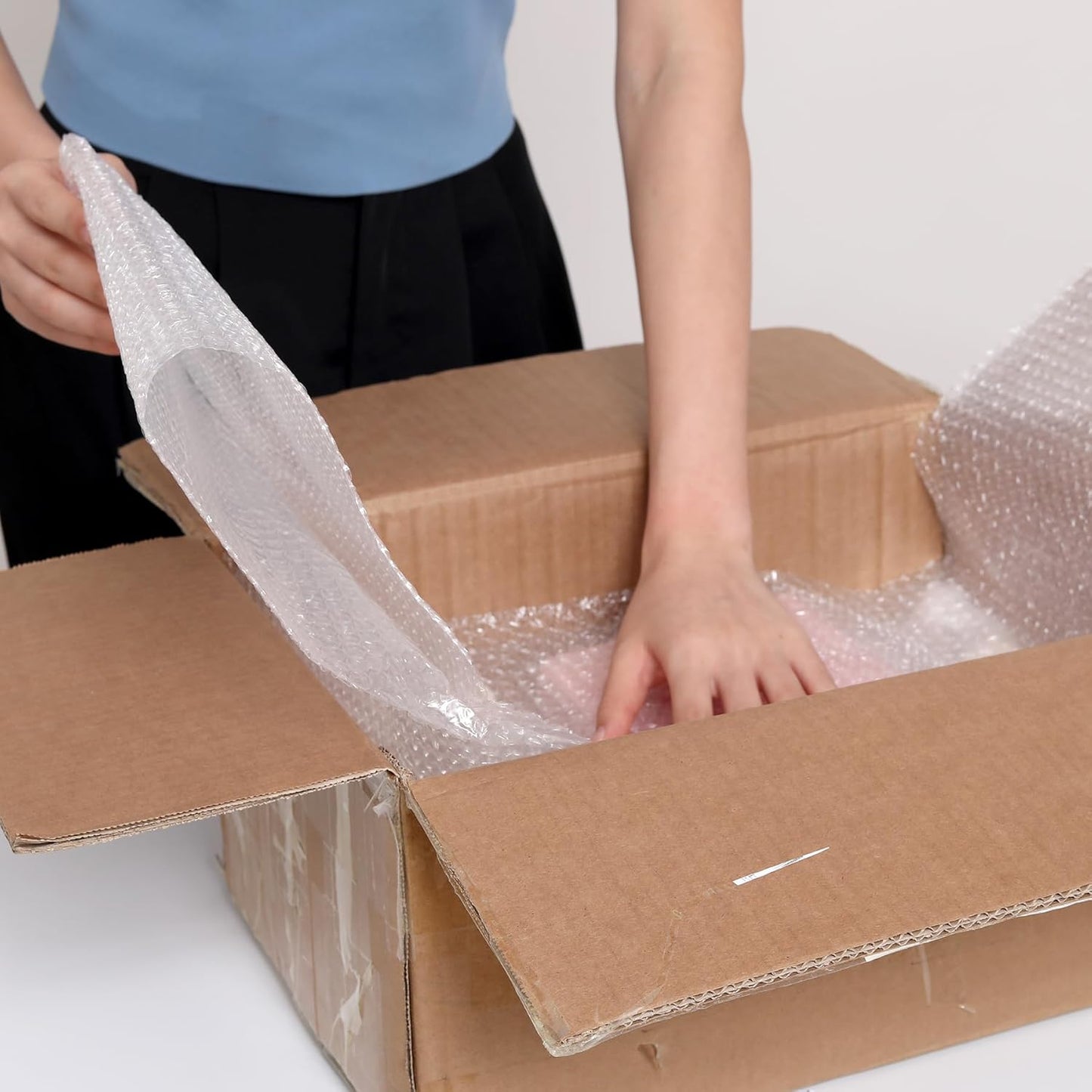 Wanguagua Bubble Packing Wrap - 2 Pack of 12 Inch x 72 Ft for Moving & Shipping Cushioning