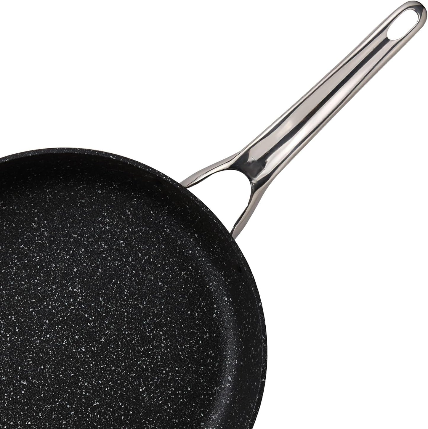 Starfrit The Rock Non-Stick Fry Pan - Durable 30 cm (12") Forged Aluminum - Oven Safe & Easy to Clean - Black