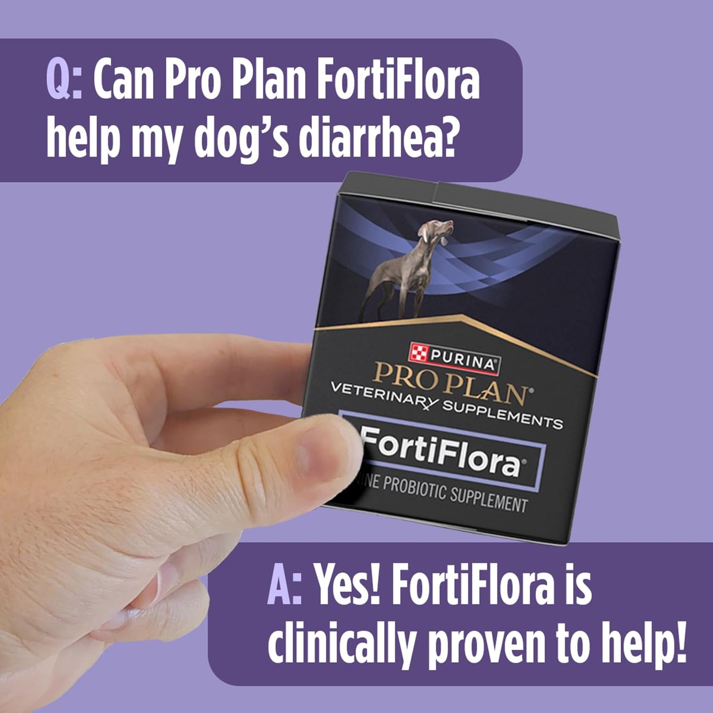 Purina Pro Plan FortiFlora Probiotics for Dogs - Supports Digestive Health & Reduces Diarrhea | 30 Count Box
