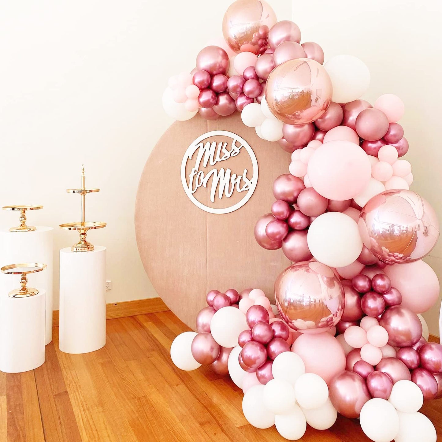 PartyWoo Metallic Dark Pink Balloons, 50 pcs 5 Inch Pink Metallic Balloons, Metallic Pink Balloons for Balloon Garland or Balloon Arch as Birthday Party Decorations, Wedding Decorations, Pink-G104