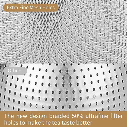 DOPUDO Tea Strainers for Loose Tea, 3pcs Extra Fine Mesh Tea Infuser, 304 Stainless Steel, Loose Leaf Tea Steeper for Black Tea
