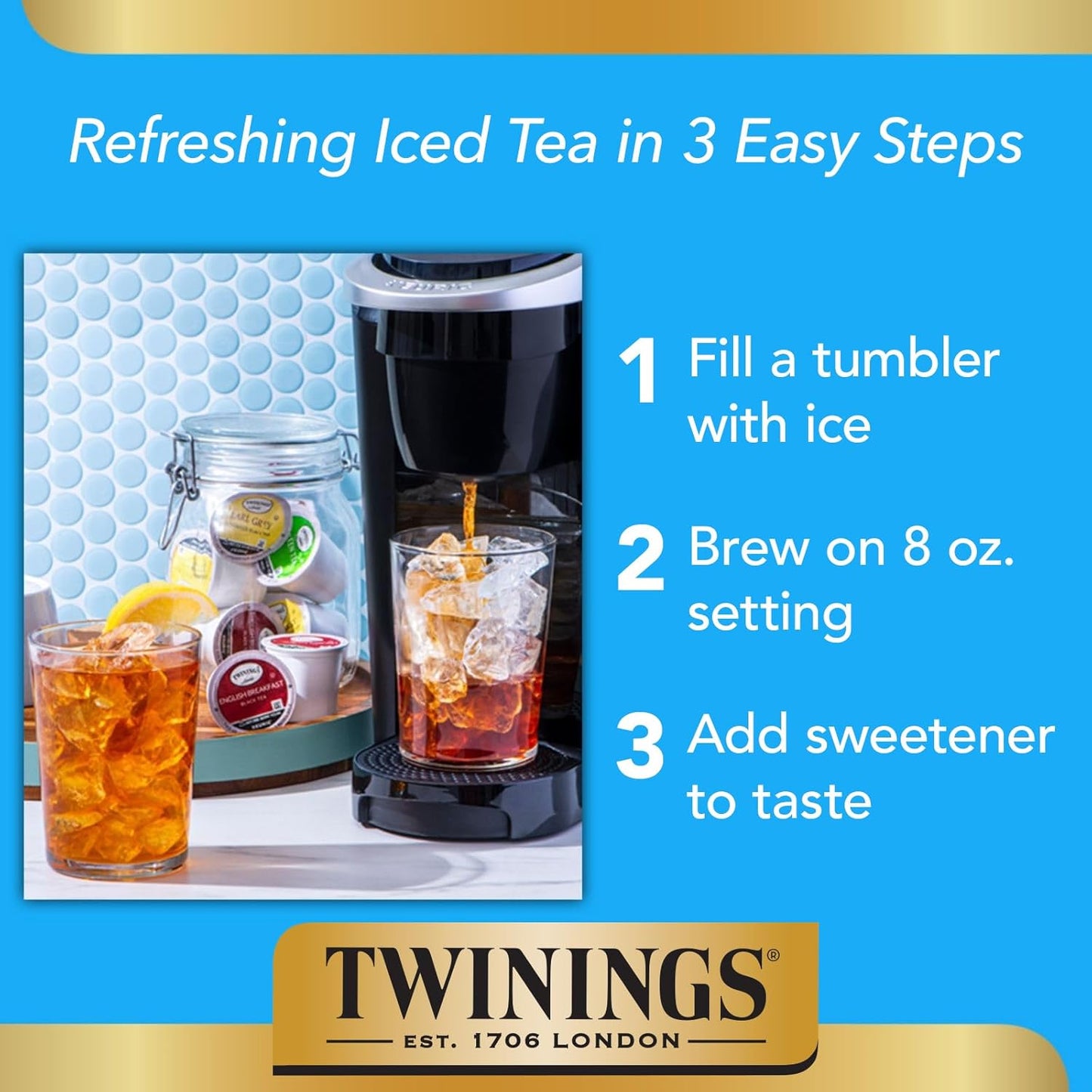 Twinings Green Tea K-Cup Pods - Smooth Flavor & Enticing Aroma, 24 Count for Keurig