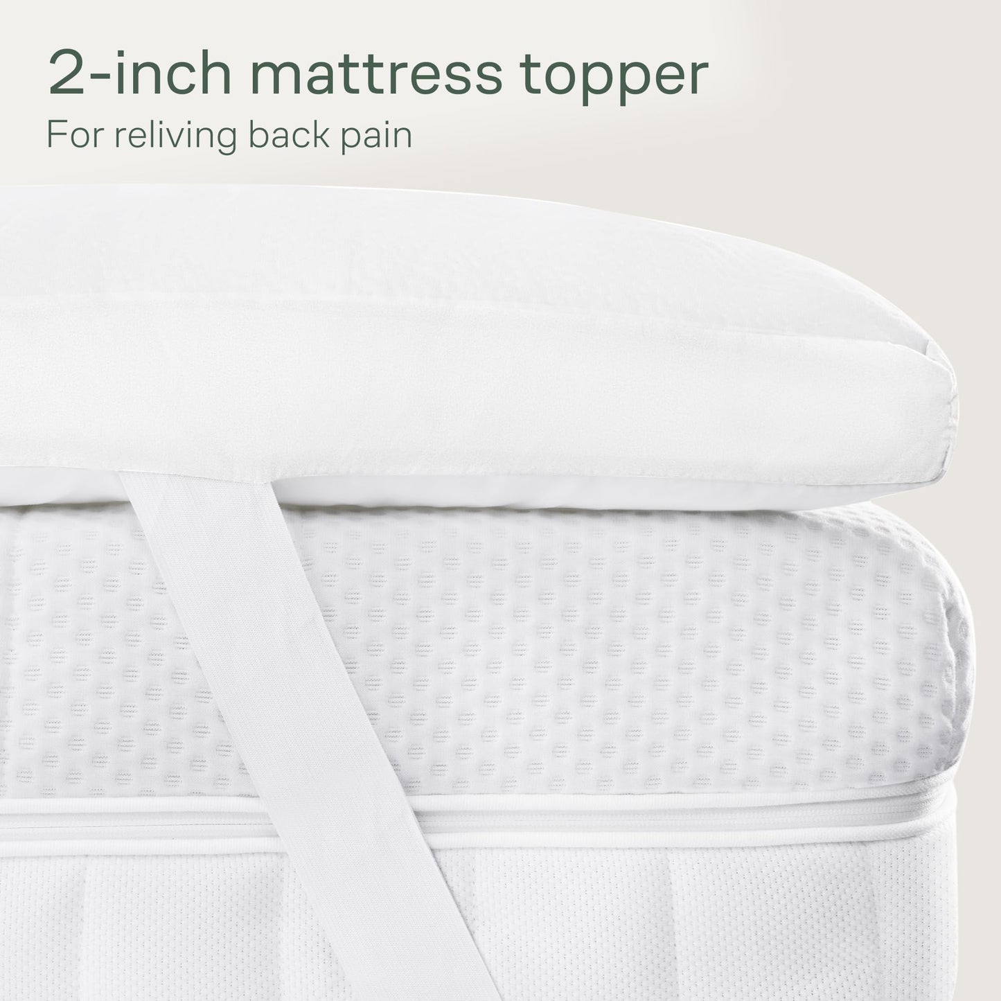 Ultra Soft 2 Inch California King Mattress Topper - Bamboo Viscose Mattress Pad for Back Pain Relief - Machine Washable - Naturally Cooling for Hot Sleepers