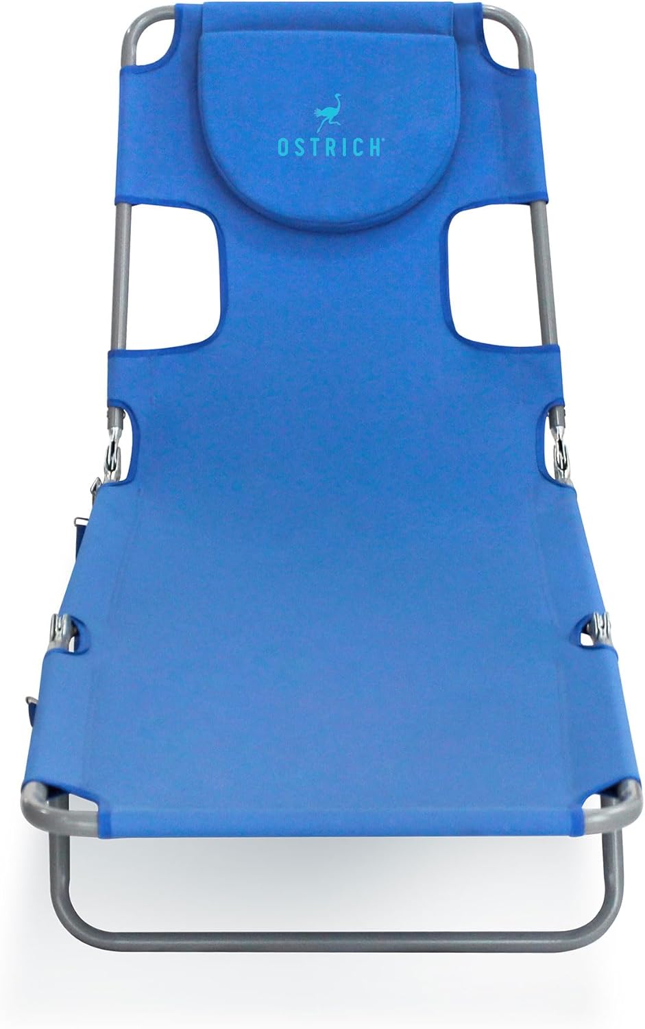 Ostrich Original Chaise Lounge - 72 x 22 Inch Portable Reclining Chair for Beach, Patio & Pool - Ocean Blue