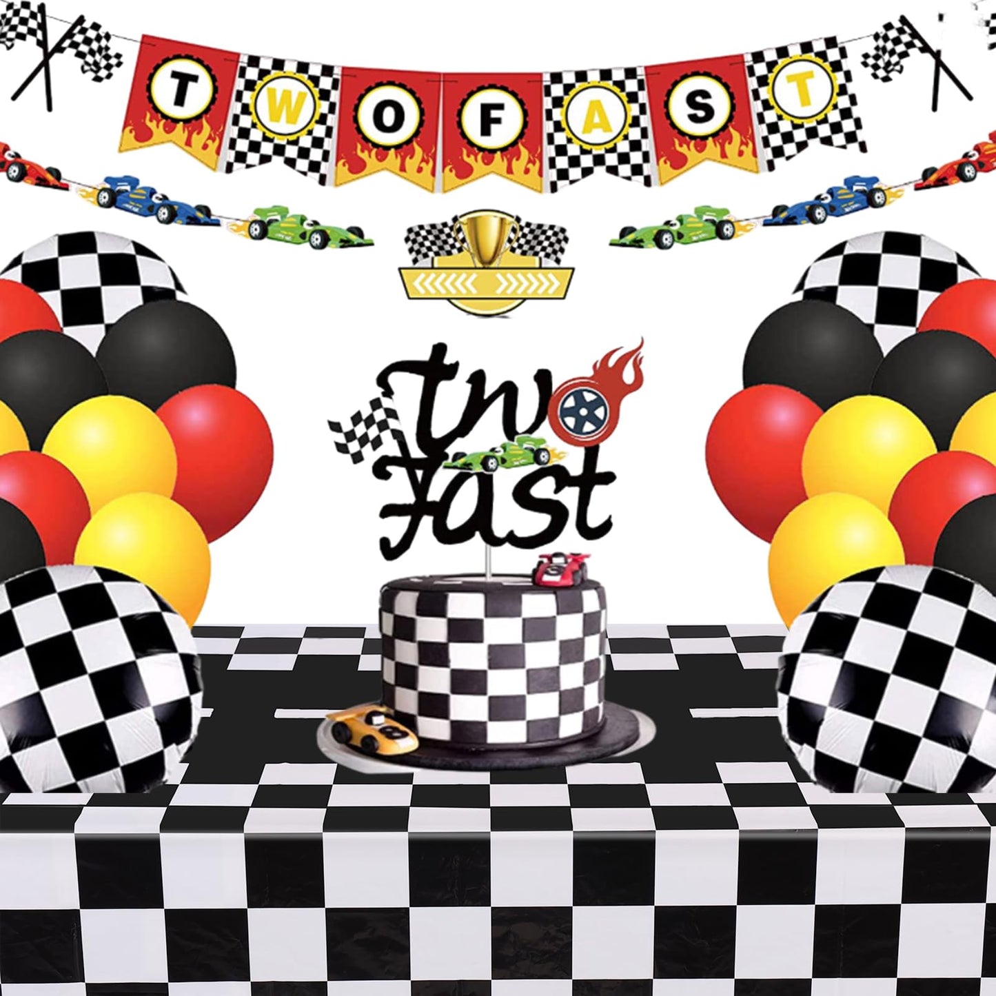 Kesfey 12 Packs Black and White Checkered Tablecloths 54 x 108 Inches Disposable Plastic Checkered Flag Racing Table Cover Waterproof Rectangle Race Car Table Cloth for Picnic Party Retro Celebration