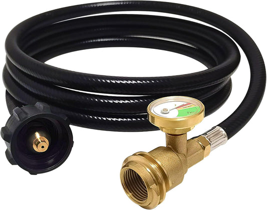 Skiennix 8 Feet Propane Tank Extension Hose - Acme to Male QCC/POL Fittings for Grills & Heaters