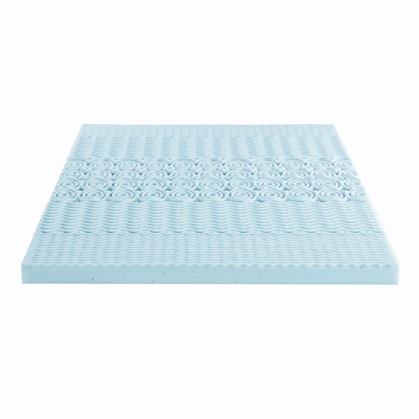 Mellow 4 Inch 5-Zone Memory Foam Mattress Topper, Cooling Gel Infusion, Twin