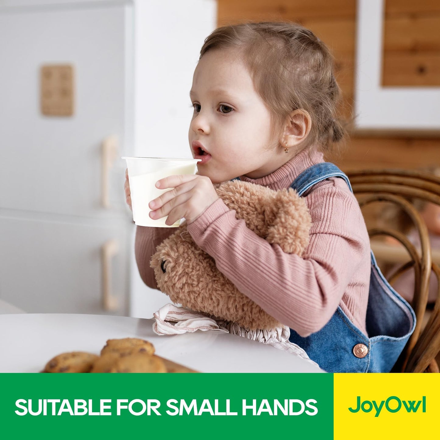 JoyOwl 300 Pack 9 OZ Clear Plastic Cups, Disposable Crystal Punch Cup, PET Plastic Party Cups for Iced Beverages, Juice and Cold Drinks