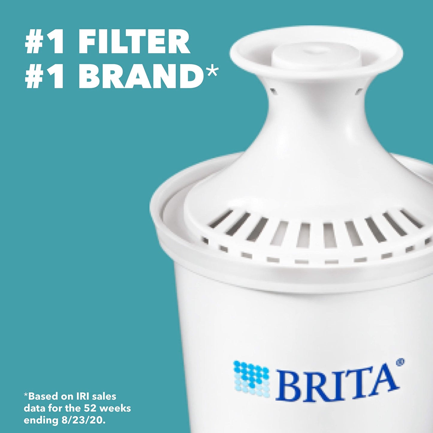 Brita Water Filter Pitcher for Tap and Drinking Water with 1 Standard Filter, Lasts 2 Months, 6-Cup Capacity, BPA Free, Red