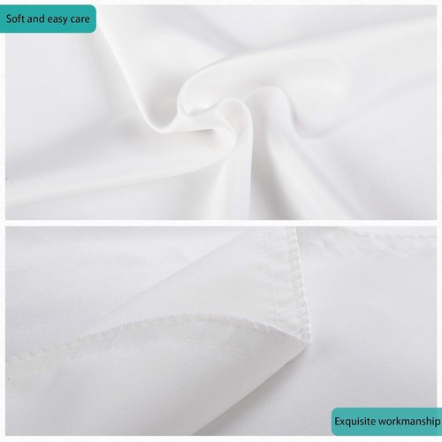 FLXXIE Zipped Satin Pillowcases - Silky Soft for Hair & Skin | 20"x26", White (2 Pack)