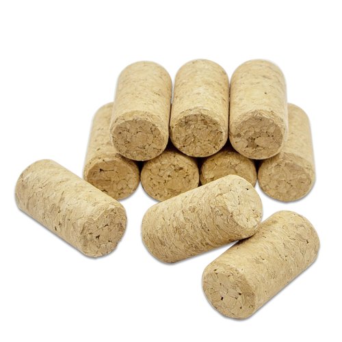 10 Pack Premium #7 Straight Wine Corks - Soft Wine Bottle Stoppers (1.57" x 0.79" / 40mm x 20mm) for Wine Beer Crafts