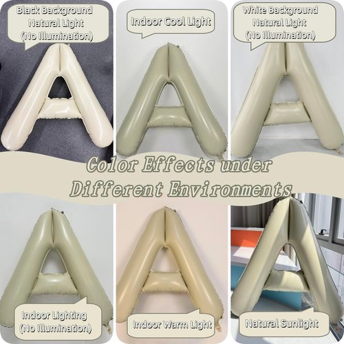 Cream Happy Birthday Balloon Banner, Neutral Beige Happy Birthday Foil Balloon, 16 Inch Ivory White Sand Born Day Bunting Banner Letter Balloons for Men Women Birth Party Decorations Supplies
