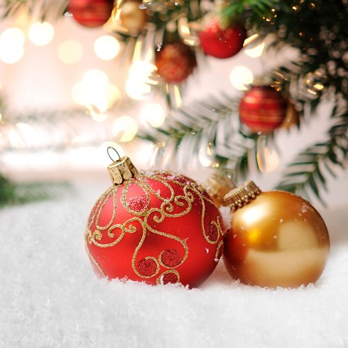 FOIMAS Artificial Snow - Glittery Dry Snowflakes for Christmas Village Craft | 10.7oz