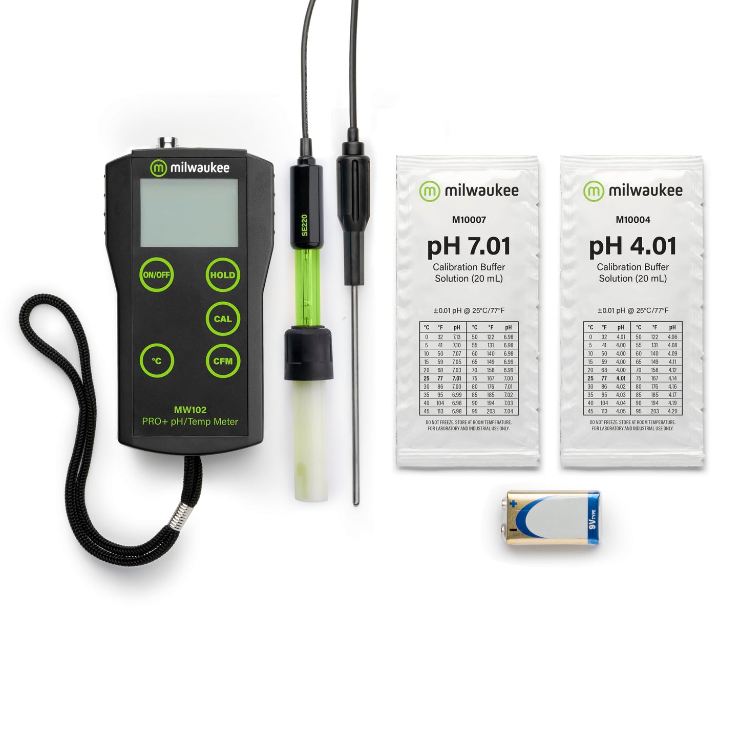 Milwaukee Portable pH/Temperature Meter - MW102