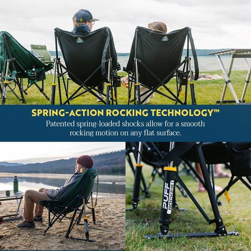 GCI Outdoor Puff Rocker - Comfortable Amethyst Folding Chair for Relaxation