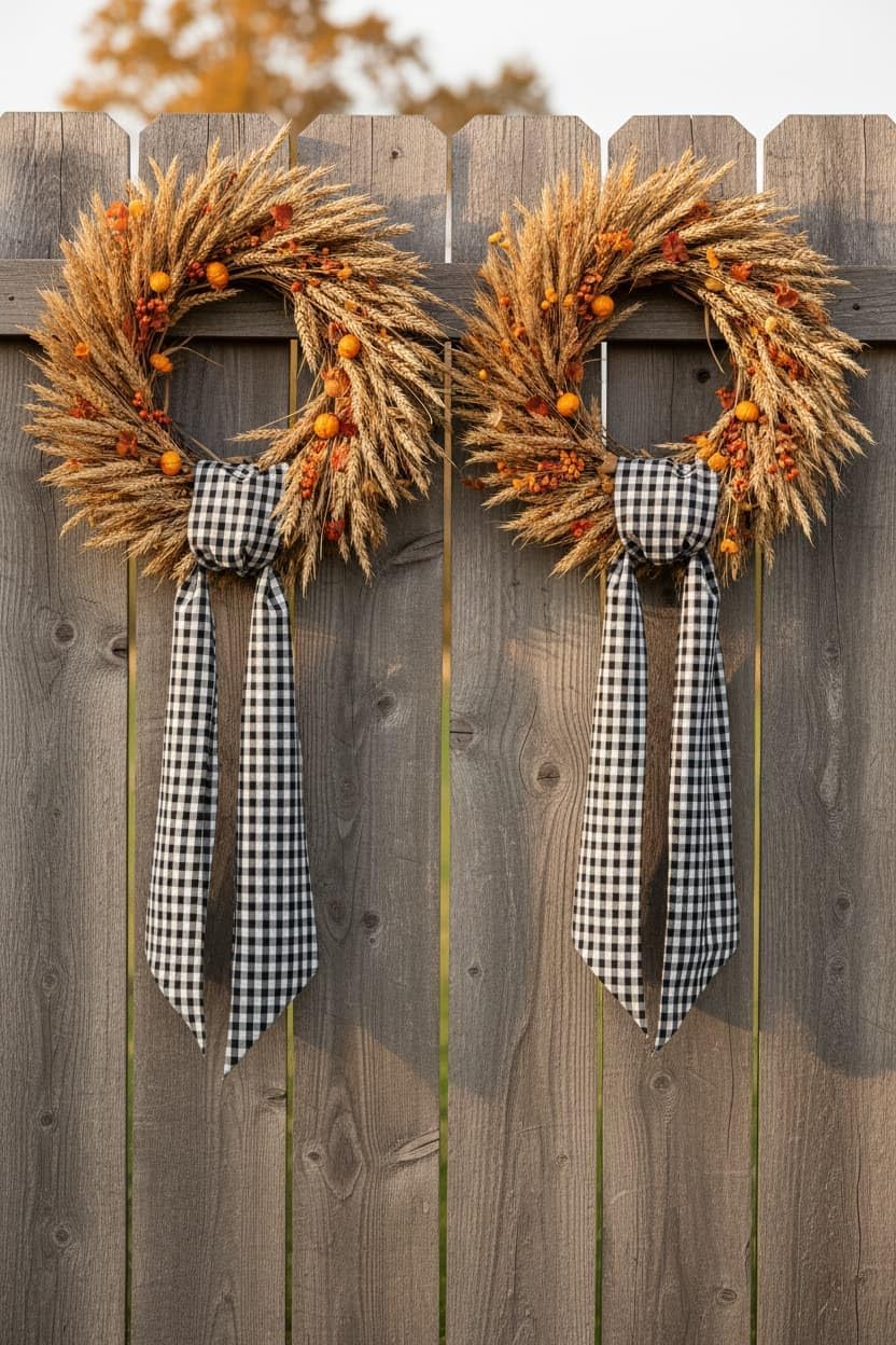 Regine Switzerland Wreath Sash - Black White Checkered Plaid Bow Ribbon for Year-Round Home Decor (5.12" x 54.33")